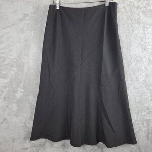 Focus 2000 Black Gored Maxi Skirt Size 14
